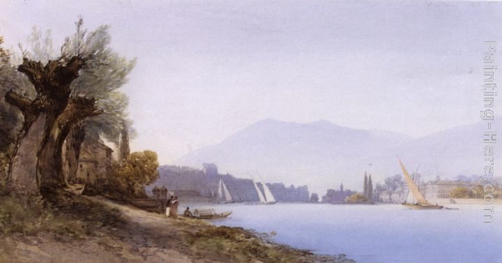 William Callow A View Of Geneva Harbour